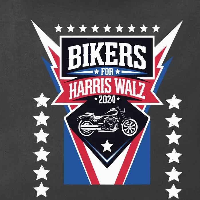 Bikers For Harris Walz 2024 Harris Waltz 2024 Election Zip Tote Bag