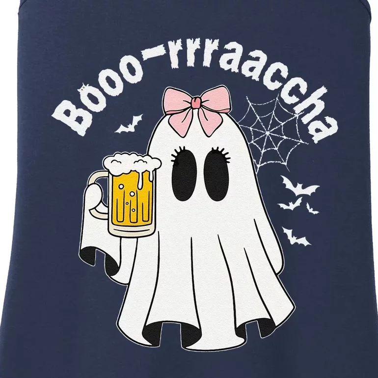 Booracha Funny Halloween Ghost Beer Design Borracha Ladies Essential Tank