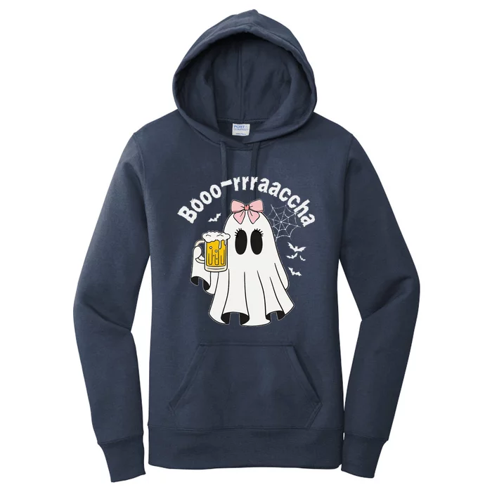 Booracha Funny Halloween Ghost Beer Design Borracha Women's Pullover Hoodie