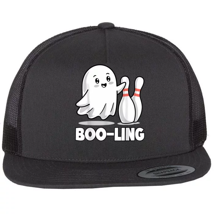 Booling Funny Halloween Bowling Flat Bill Trucker Hat