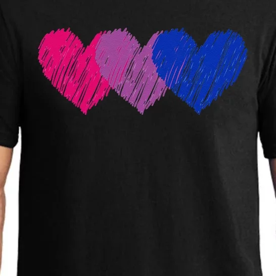 Bisexual Flag Hearts Love LGBT Bi Pride Co. Pajama Set