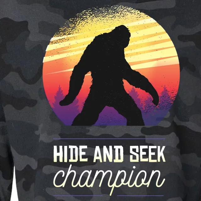 Big Foot Hide And Seek Champion Cropped Pullover Crew