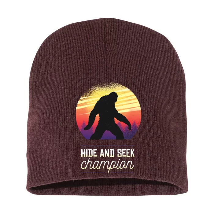 Big Foot Hide And Seek Champion Short Acrylic Beanie