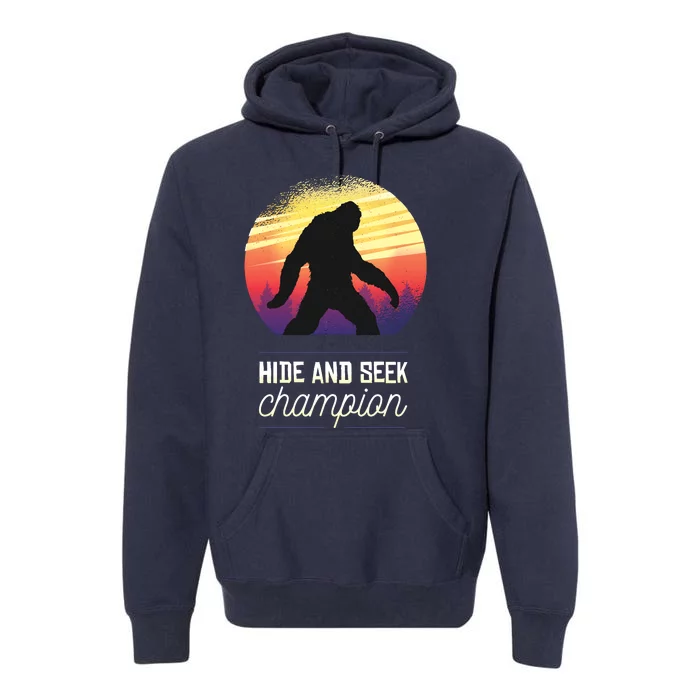 Big Foot Hide And Seek Champion Premium Hoodie