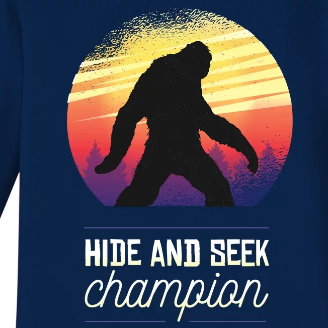 Big Foot Hide And Seek Champion Baby Long Sleeve Bodysuit