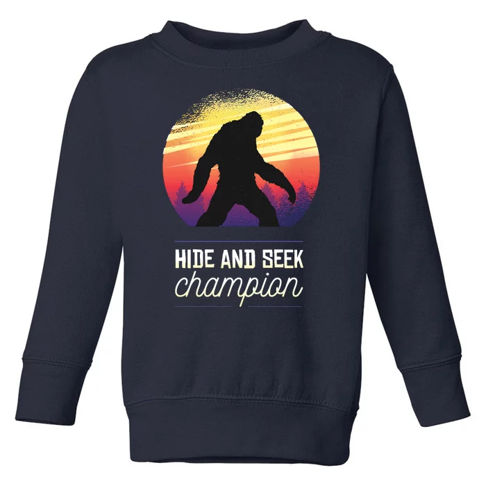 Big Foot Hide And Seek Champion Toddler Sweatshirt