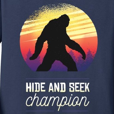 Big Foot Hide And Seek Champion Kids Long Sleeve Shirt