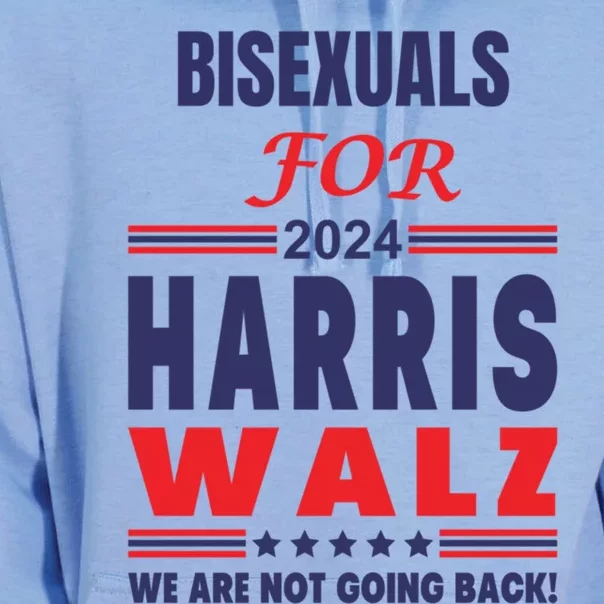 Bisexuals For Harris Walz We Are Not Going Back Gift Unisex Surf Hoodie