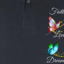 Butterfly Faith Hope Love Believe Dream Softstyle Adult Sport Polo