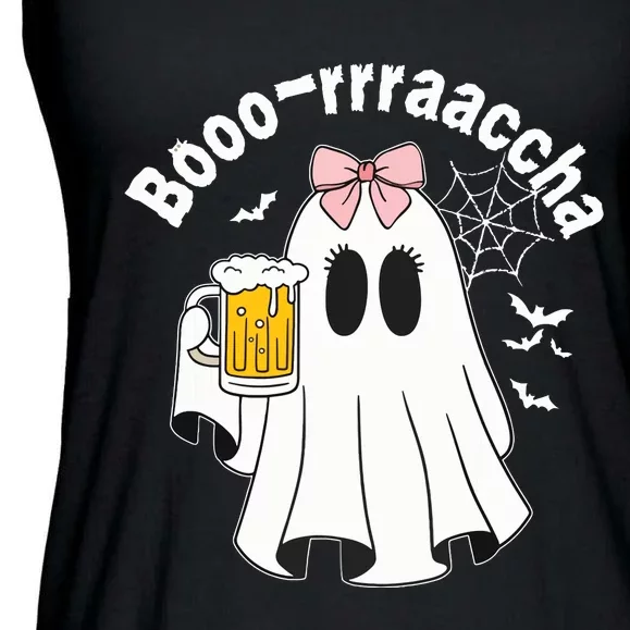 Booracha Funny Halloween Ghost Beer Design Borracha Ladies Essential Flowy Tank