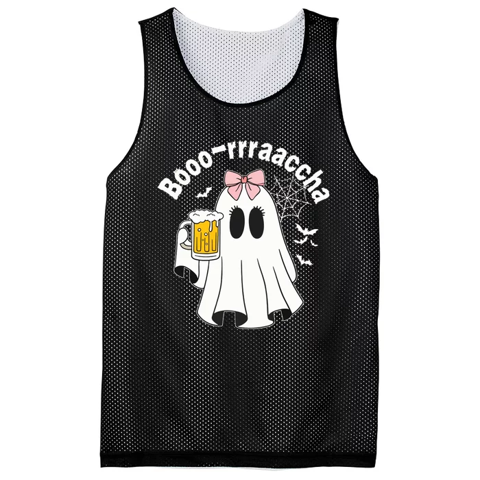 Booracha Funny Halloween Ghost Beer Design Borracha Mesh Reversible Basketball Jersey Tank