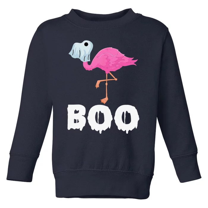 Boo Falmingo Halloween Boo Spooky Costume Halloween Toddler Sweatshirt