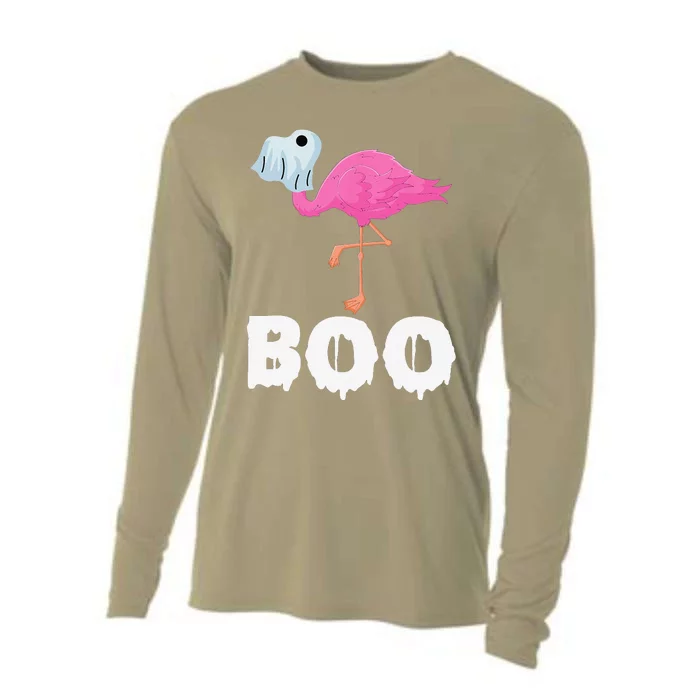 Boo Falmingo Halloween Boo Spooky Costume Halloween Cooling Performance Long Sleeve Crew