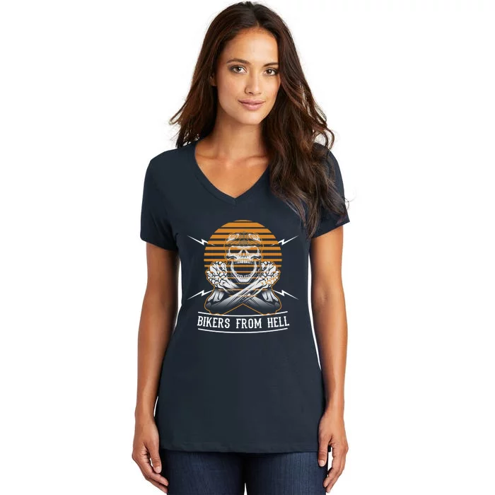 Bikers From Hell Women's V-Neck T-Shirt