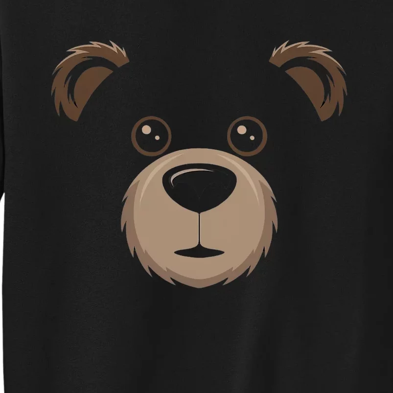 Bear Face Halloween Costume Brown Bear Animal Sweatshirt