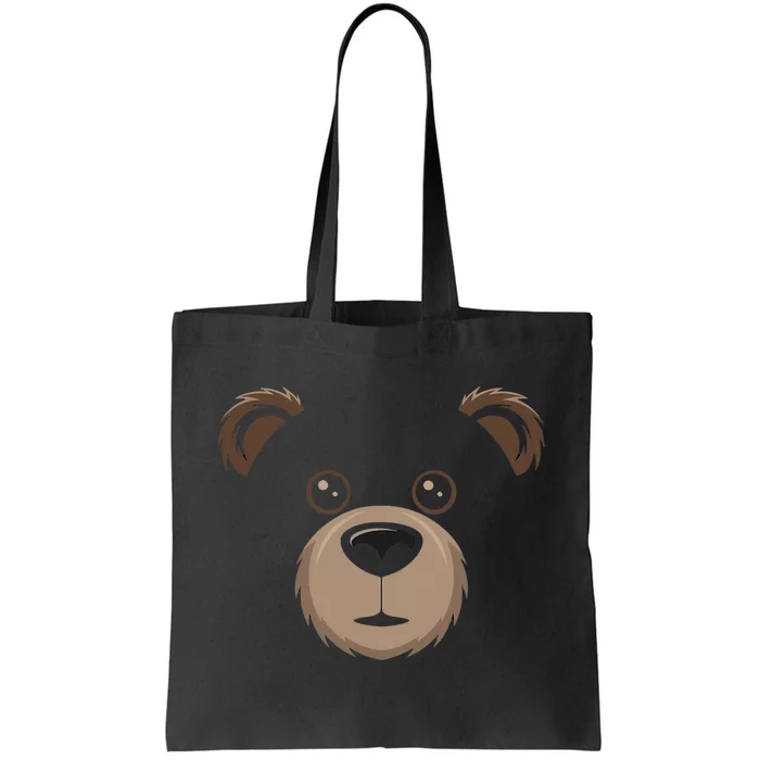 Bear Face Halloween Costume Brown Bear Animal Tote Bag