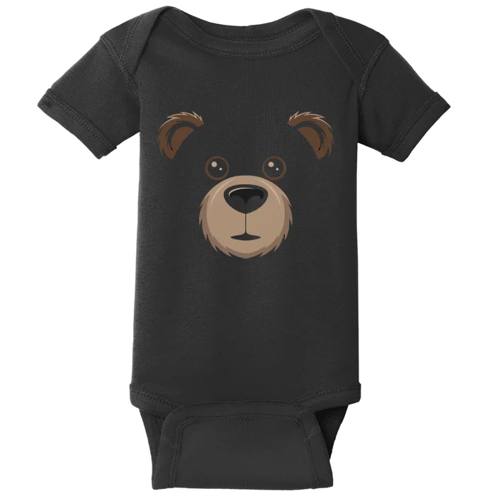 Bear Face Halloween Costume Brown Bear Animal Baby Bodysuit