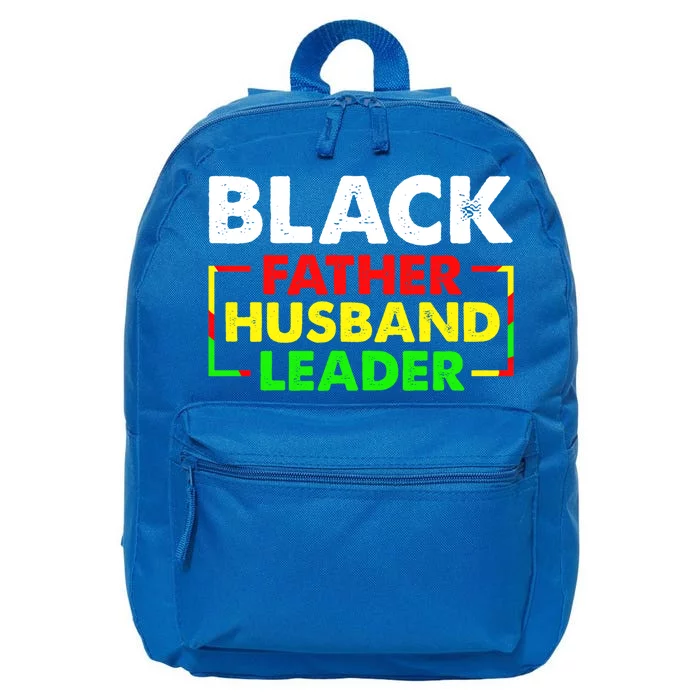 Black Father Husband Leader Design Gift Frican Dads Great Gift 16 in Basic Backpack