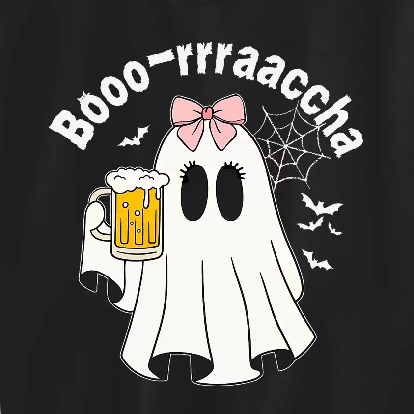 Booracha Funny Halloween Ghost Beer Design Borracha Kids Sweatshirt