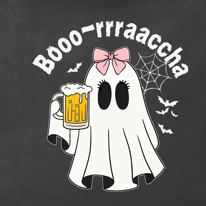 Booracha Funny Halloween Ghost Beer Design Borracha Zip Tote Bag