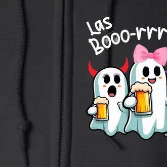 Boorachas Funny Halloween Ghost Drinking Margarita Boo Racha Full Zip Hoodie