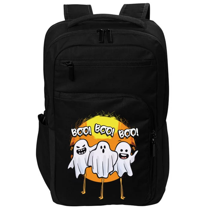 Boo Flamingos Halloween Pink Flamingo Scary Ghost Lover Funny Gift Impact Tech Backpack