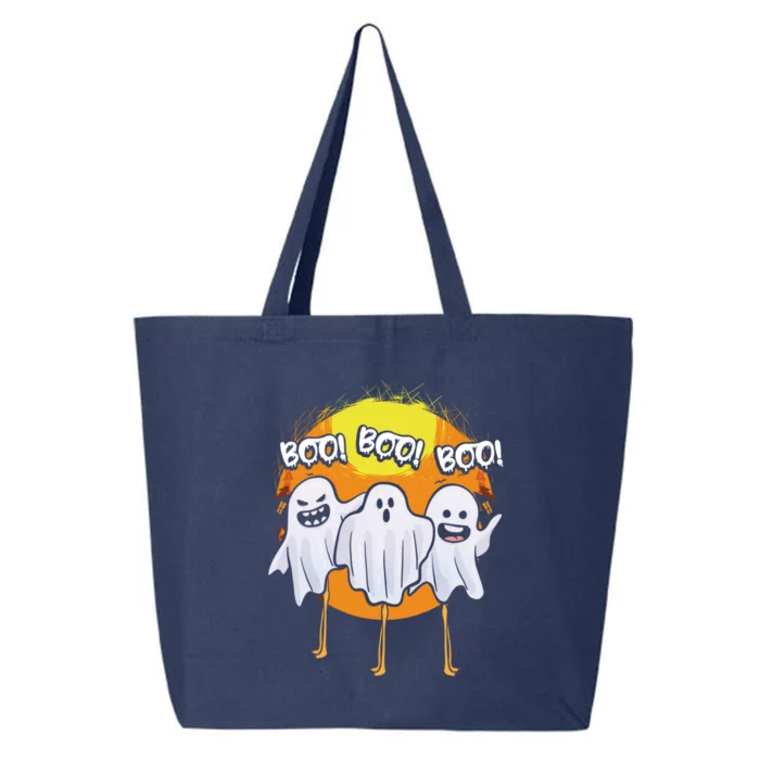 Boo Flamingos Halloween Pink Flamingo Scary Ghost Lover Funny Gift 25L Jumbo Tote