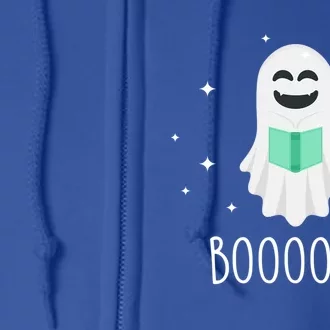 Booooks! Funny Halloween Cute Ghost Reading Books Great Gift Full Zip Hoodie