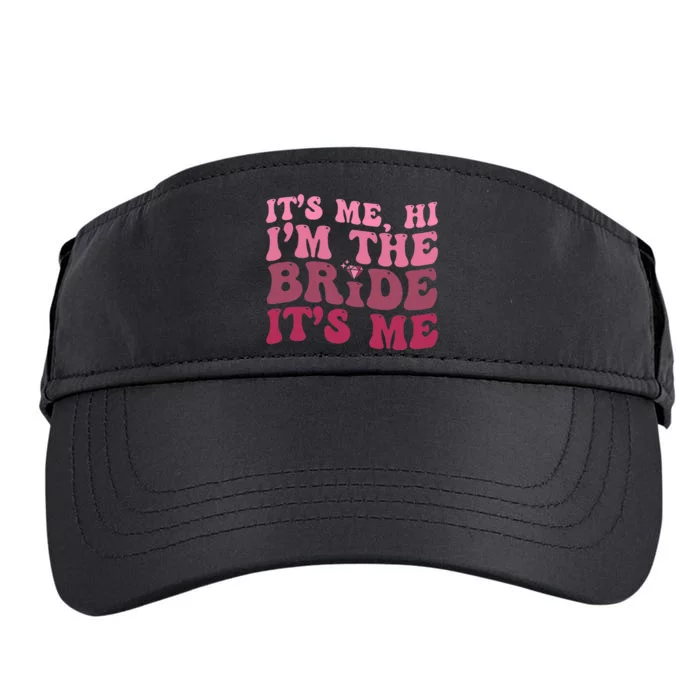 Bride Funny Its Me Hi I'm The Bride Its Me Adult Drive Performance Visor