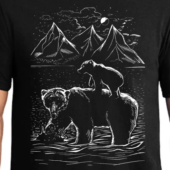 Bear Family In The Wild Pajama Set