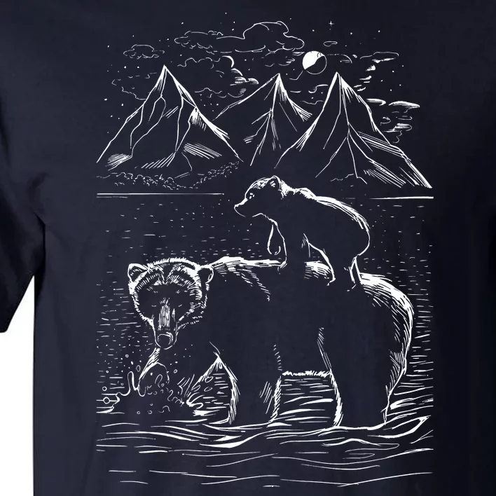 Bear Family In The Wild Tall T-Shirt