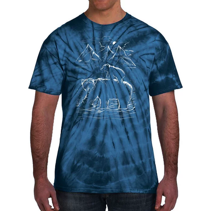 Bear Family In The Wild Tie-Dye T-Shirt