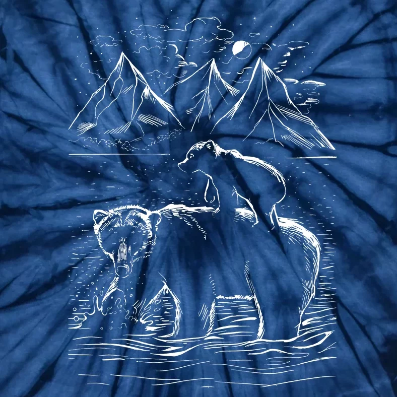 Bear Family In The Wild Tie-Dye T-Shirt