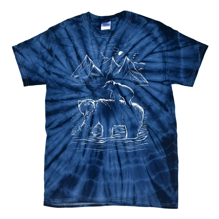 Bear Family In The Wild Tie-Dye T-Shirt