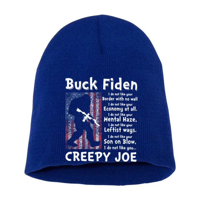 Buck Fiden I Do Not Like Your Border With No Wall Short Acrylic Beanie