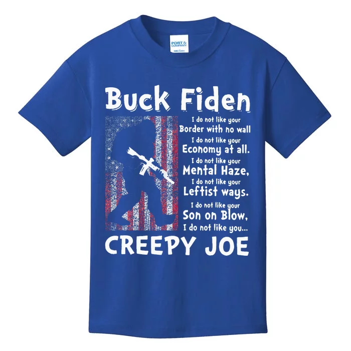 Buck Fiden I Do Not Like Your Border With No Wall Kids T-Shirt