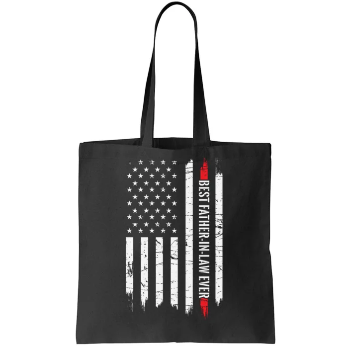 Best Father In Law Ever Us American Vintage Flag Tote Bag