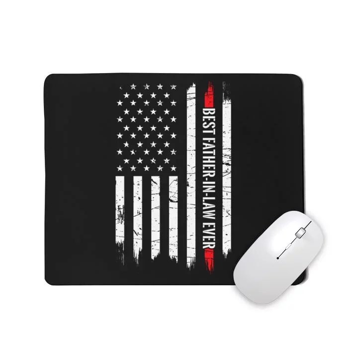 Best Father In Law Ever Us American Vintage Flag Mousepad