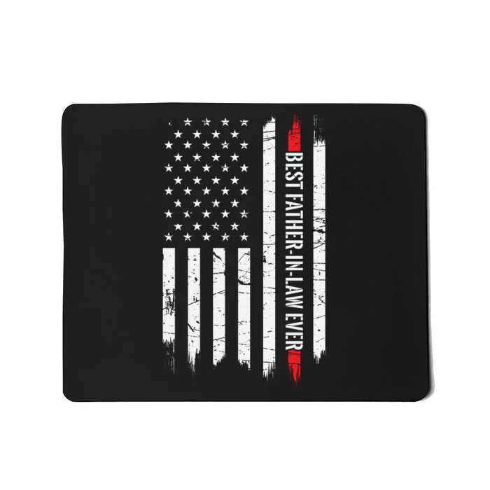 Best Father In Law Ever Us American Vintage Flag Mousepad