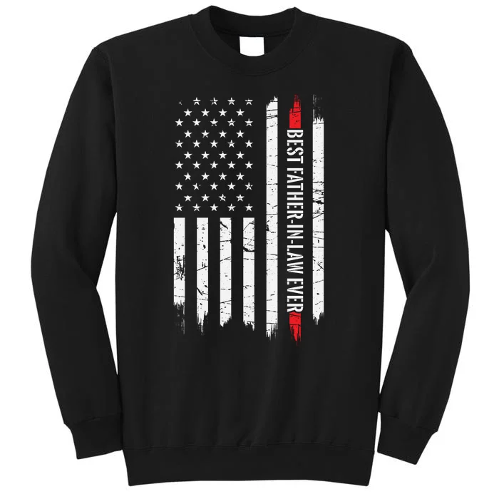 Best Father In Law Ever Us American Vintage Flag Tall Sweatshirt