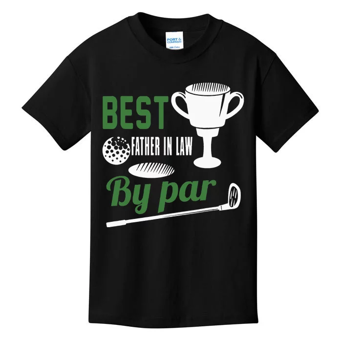 Best Father in Law By Par Golf Golfer Gift Kids T-Shirt