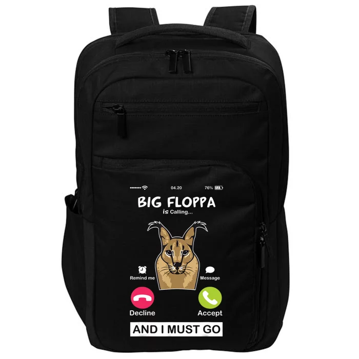 Big Floppa Is Calling Caracal Big Cat Floopa Memes Impact Tech Backpack