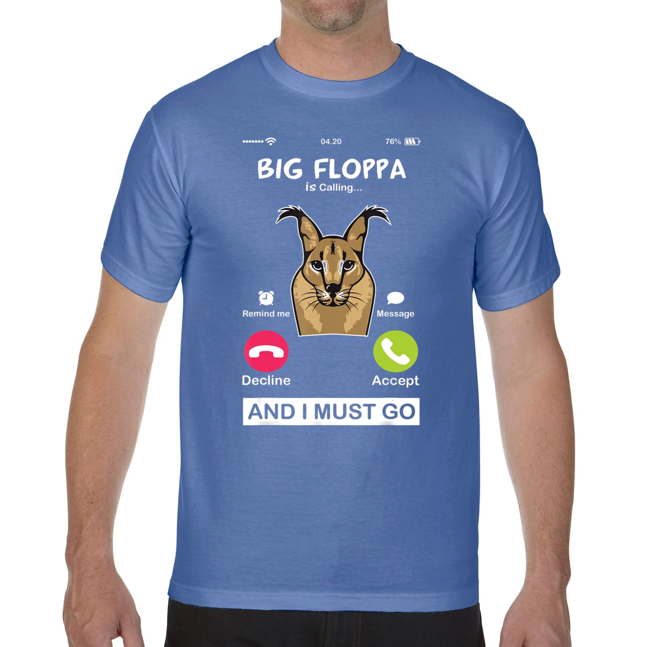 Big Floppa Meme T-shirt Caracal Cat T-shirt Funny Big Floopa 