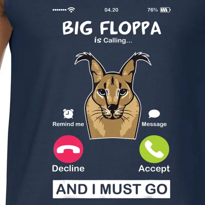 Big Floppa Is Calling Caracal Big Cat Floopa Memes Comfort Colors® Tank Top