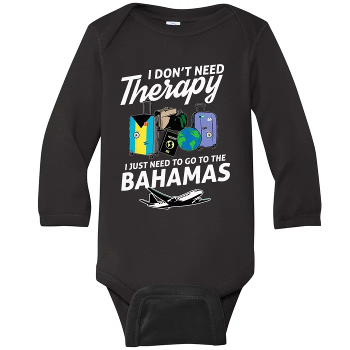 Bahamas Flag I Bahamas Flag I Vacation I Bahamas Baby Long Sleeve Bodysuit