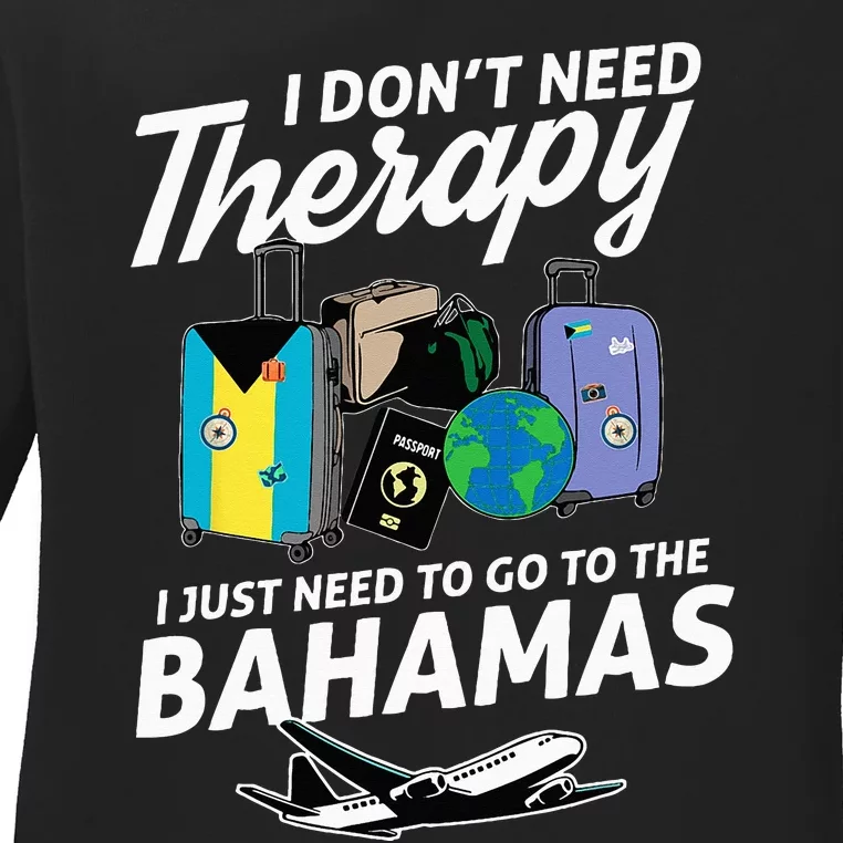 Bahamas Flag I Bahamas Flag I Vacation I Bahamas Ladies Long Sleeve Shirt