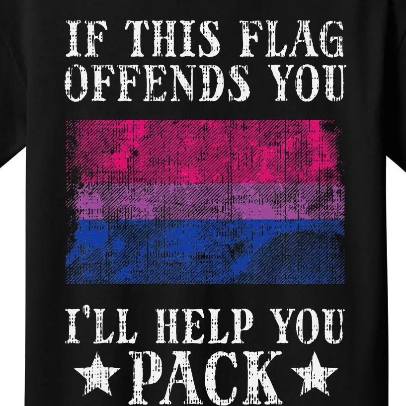 Bisexual Flag If This Offends You Bi Pride Lgbtq Kids T-Shirt