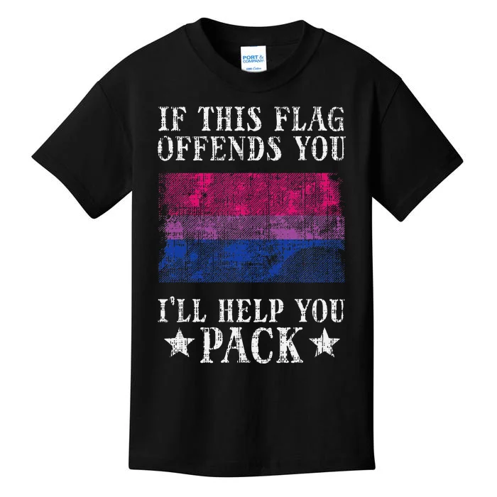 Bisexual Flag If This Offends You Bi Pride Lgbtq Kids T-Shirt