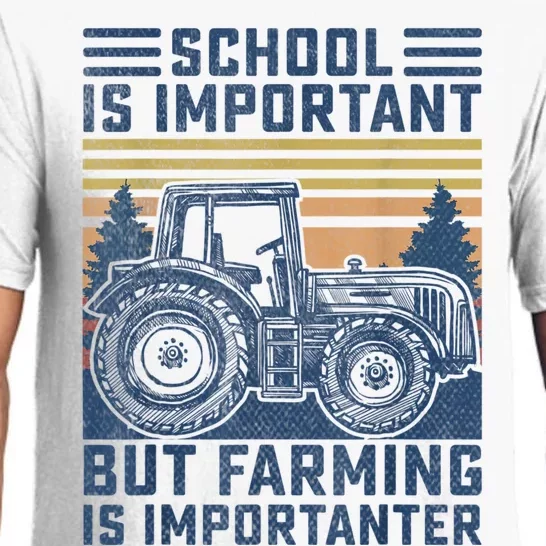 But Farming Is Importanter Farmer Tractor Funny Farm Boys Pajama Set