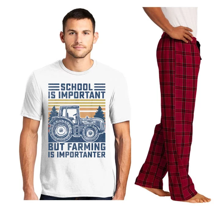 But Farming Is Importanter Farmer Tractor Funny Farm Boys Pajama Set